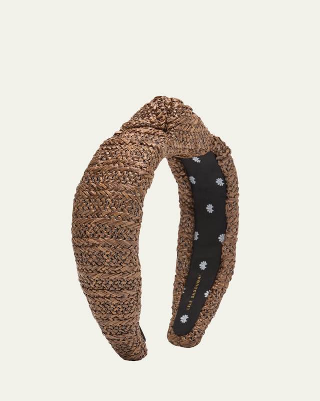 Knotted Raffia Wide Headband
